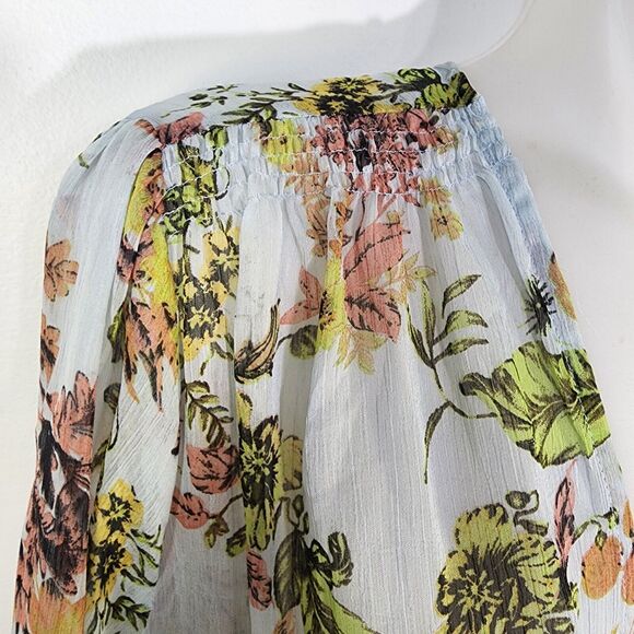 Plush Boutique Cover up Dress Small Floral Front Button Closure Open Front Sheer - Picture 6 of 10